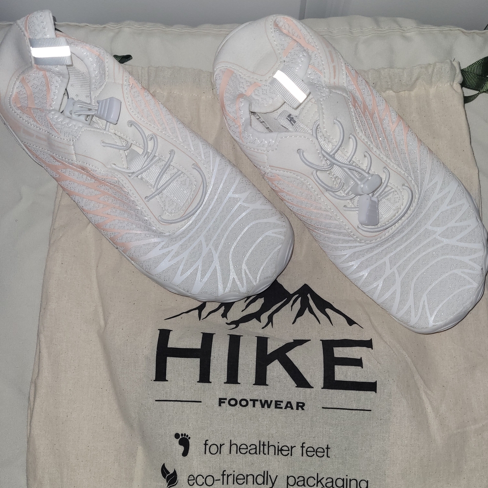 Women's Athletic Shoes - White and Pink